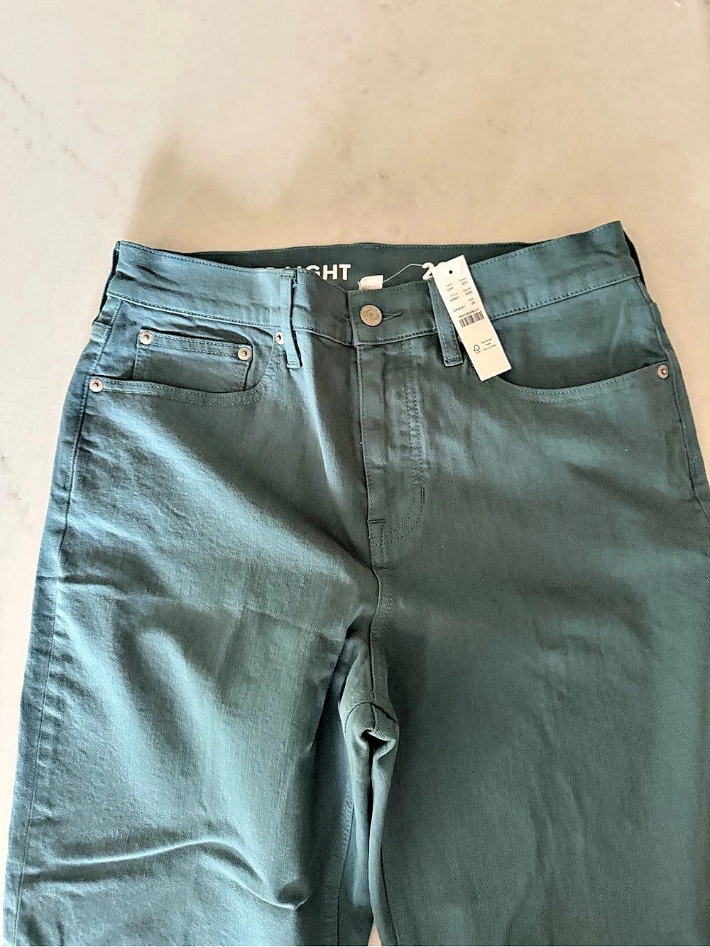 J. Crew Women’s High Rise ’90s Classic Straight Jeans 29 Sage Green Raw Hem NWT